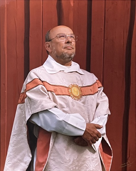 Utanför stallarna vid Linderås kyrka - 1994 - Fotograf: Magnus Hellstrand